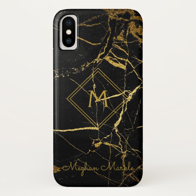 Fügen Sie den Namen Personalisiert Modern Simple B Case-Mate iPhone Hülle (Rückseite)