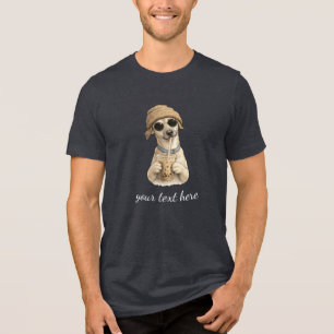Fügen Sie den Namen und das Foto Ihres Hundes hinz Tri-Blend Shirt