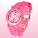 Fügen Sie die Initialen Herzen Rosa Kids Armbanduhr<br><div class="desc">Diese hübsche Kinderuhr ist ideal, um eine persönliche Touch hinzuzufügen! Passen Sie es mit den Initialen Ihres Kindes an. Es ist ein lustiges und praktisches Accessoire, das den Kleinen dabei hilft, die Zeitspur behalten und dabei Stilvoll bleibe. Die Farben und das süße Design machen es zu einem großartigen Geschenk für...</div>