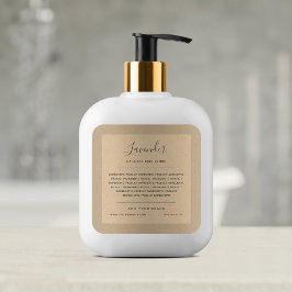 Fügen Sie die Liste der Inhaltsstoffe Ihrer Marken Quadratischer Aufkleber