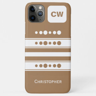 Fügen Sie die Zeichen und den Namen, weiß und brau Case-Mate iPhone Hülle