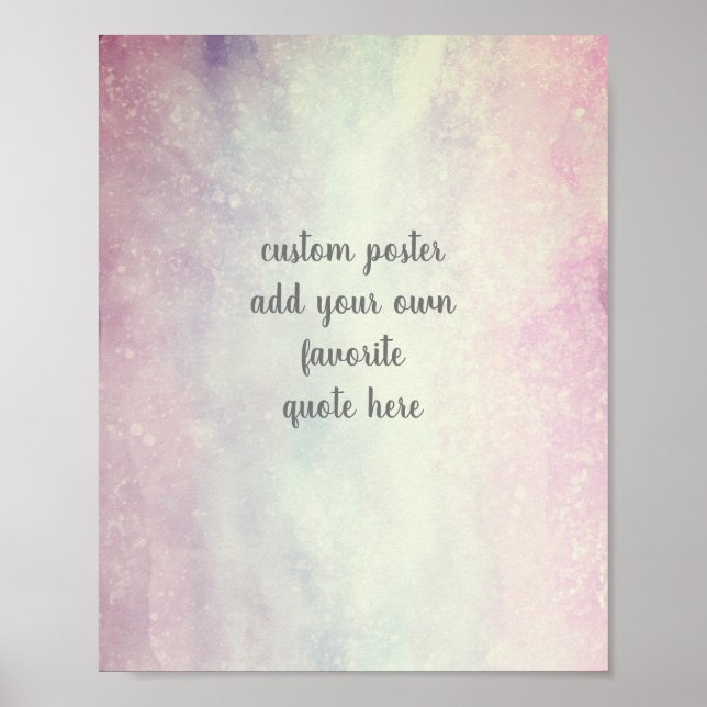 fügen Sie ein Anführungszeichen Wasserfarbe hinzu Poster (Vorne)