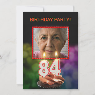Fügen Sie ein Bild, 84. Geburtstagsparty Einladung