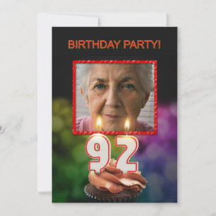 Fügen Sie ein Bild, 92. Geburtstagsparty Einladung