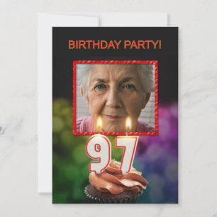 Fügen Sie ein Bild, 97. Geburtstagsparty Einladung