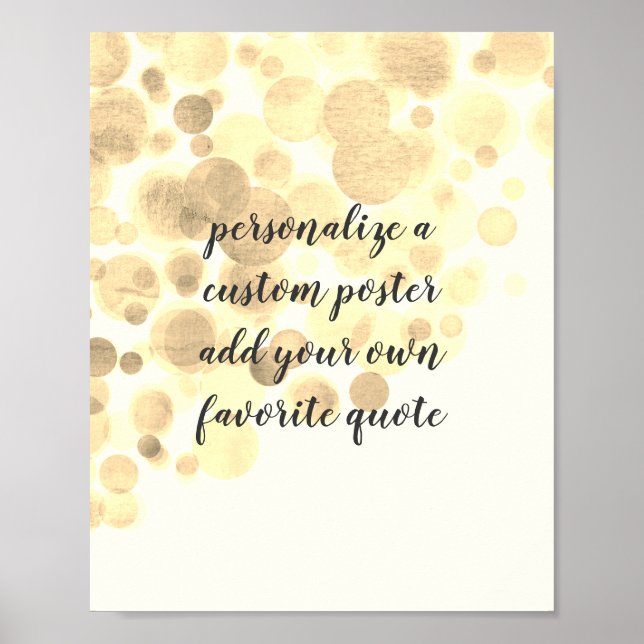 fügen Sie ein eigenes Zitat-Poster für die Dekorat Poster (Vorne)