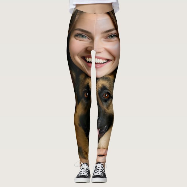 Fügen Sie ein Foto eines deutschen Schäferhundes h Leggings (Vorderseite)