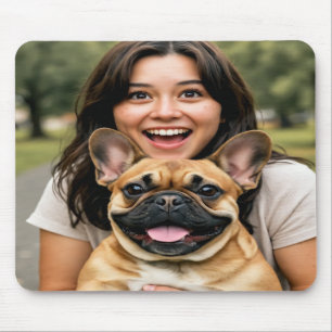 Fügen Sie ein Foto eines Französischen Bulldoggen  Mousepad