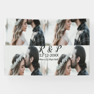 Fügen Sie ein paar Foto fröhlich verheirateten Add Banner