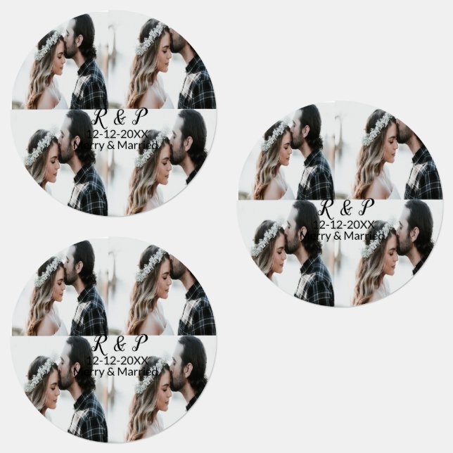 Fügen Sie ein paar Foto fröhlich verheirateten Add Etiketten (Gruppe)