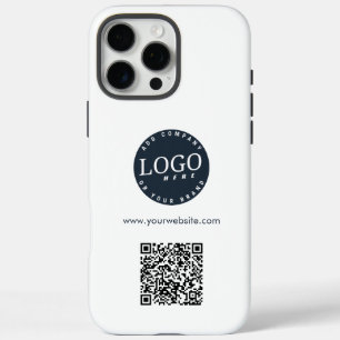 Fügen Sie ein QR-Code-Geschäftslogo und eine moder iPhone 16 Pro Max Hülle