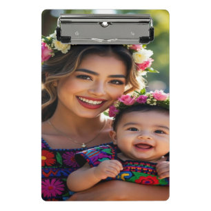 Fügen Sie ein schönes Babyfoto hinzu, personalisie Mini Klemmbrett