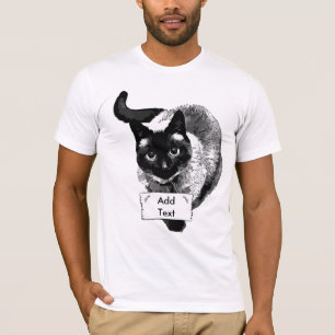 Fügen Sie eine Mitteilung dieser lustigen Katze T-Shirt
