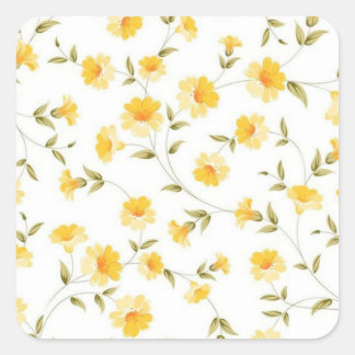Fügen Sie eine Touch Natur mit quadratischen Blume Quadratischer Aufkleber