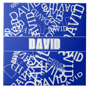 Fügen Sie einen beliebigen Namen, Namenscollage in Fliese