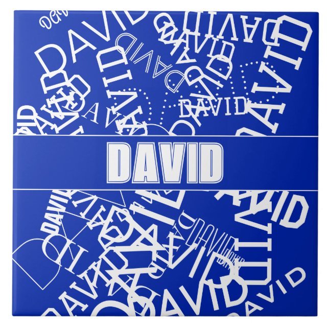 Fügen Sie einen beliebigen Namen, Namenscollage in Fliese (Vorderseite)