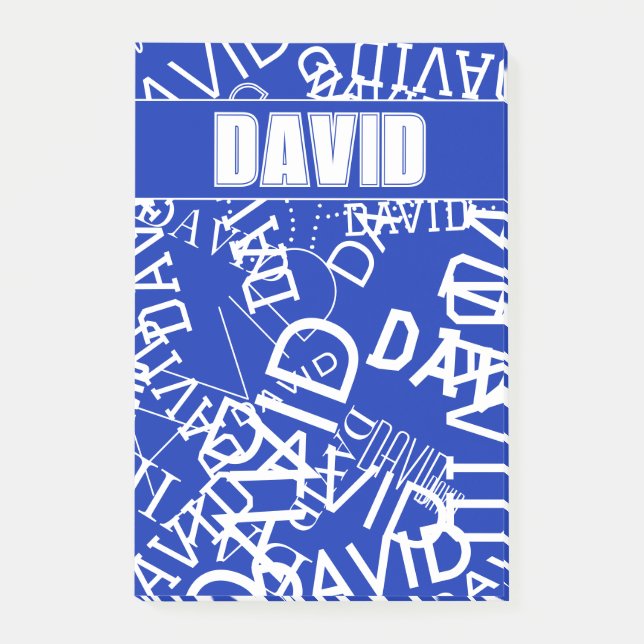 Fügen Sie einen beliebigen Namen, Namenscollage in Post-it Klebezettel (Vorderseite)