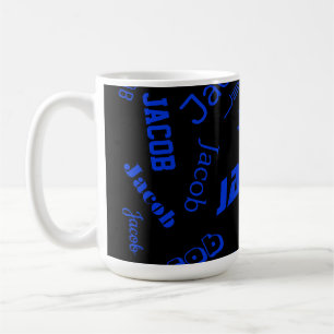 Fügen Sie einen beliebigen Namen oder ein Wort hin Kaffeetasse