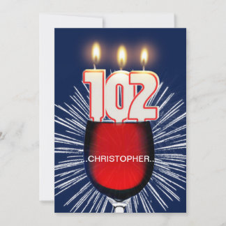 Fügen Sie einen Namen, 102. Geburtstagsparty Einla Einladung
