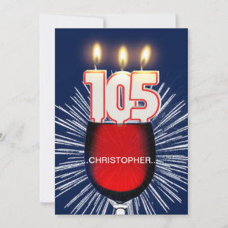 Fügen Sie einen Namen, 105. Geburtstagsparty Einla Einladung