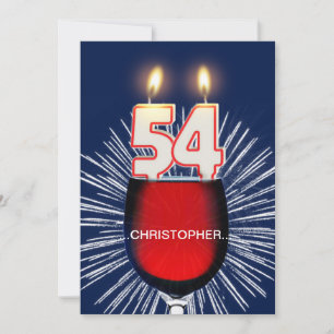 Fügen Sie einen Namen, 54. Geburtstagsparty Einlad Einladung