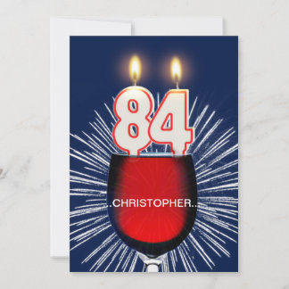 Fügen Sie einen Namen, 84. Geburtstagsparty Einlad Einladung