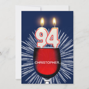 Fügen Sie einen Namen, 94. Geburtstagsparty Einlad Einladung