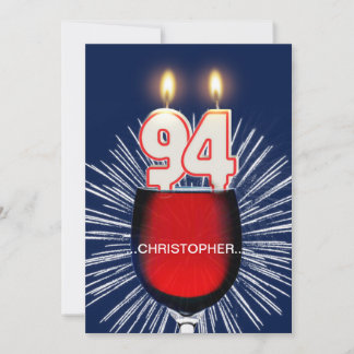 Fügen Sie einen Namen, 94. Geburtstagsparty Einlad Einladung