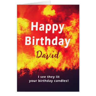 Fügen Sie einen Namen Birthday Forest Fire Candle 