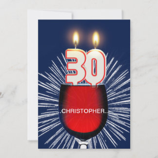 Fügen Sie einen Namen hinzu, 30. Geburtstag Party Einladung
