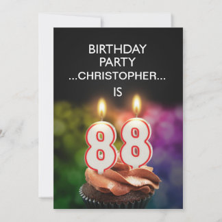Fügen Sie einen Namen hinzu, 88. Geburtstagsparty  Einladung