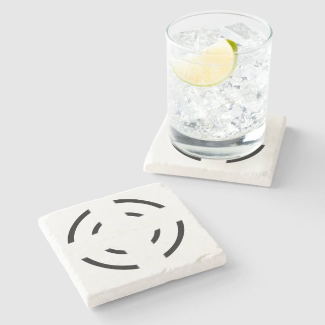 Fügen Sie einfach Ihren Foto Text Glitzer Funkeln  Steinuntersetzer (Seitenansicht)