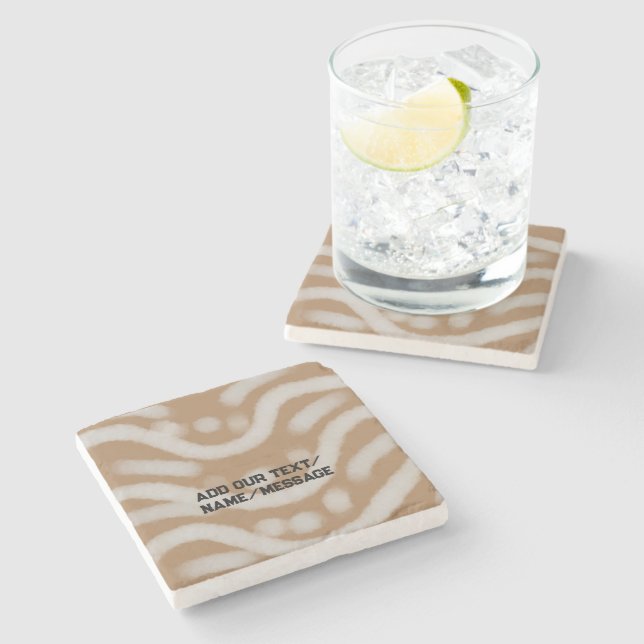 Fügen Sie einfach Ihren Foto Text Glitzer Funkeln  Steinuntersetzer (Seitenansicht)