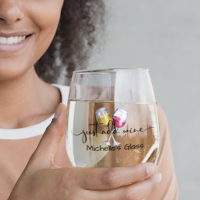 Fügen Sie einfach Wein hinzu Weinglas Ohne Stiel (Von Creator hochgeladen)