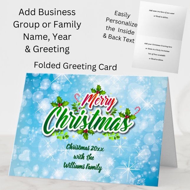 Fügen Sie Familienname Text-Matching Weihnachten h Karte (Von Creator hochgeladen)