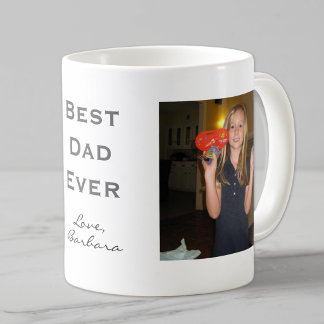Fügen Sie Foto Best Dad Ever Vatertag Kaffeetasse 