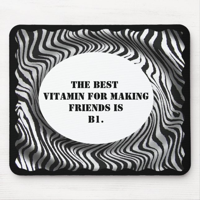 FÜGEN SIE FOTO ODER TEXT RAHMEN - MOUSEPAD-ZEBRA MOUSEPAD (Vorne)