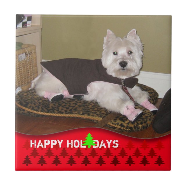 Fügen Sie Fotos glückliche Ferien Tile hinzufügen Fliese (Vorderseite)