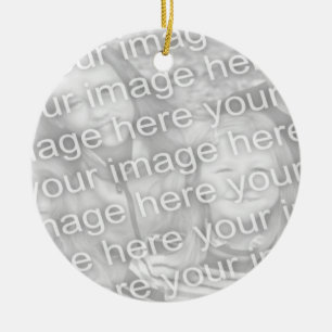 Fügen Sie ganz einfach Ihr eigenes Foto Weihnachts Keramikornament