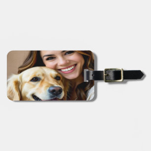 Fügen Sie Golden Retriever Foto Personalisieren Gepäckanhänger