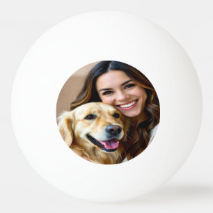Fügen Sie Golden Retriever Foto Personalisieren Tischtennisball