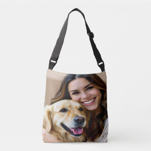 Fügen Sie Golden Retriever Foto Personalisieren Tragetaschen Mit Langen Trägern