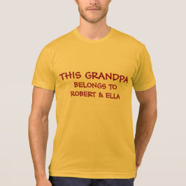 Fügen Sie Grandkidsnamen Großvater hinzu T-Shirt