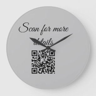 fügen Sie hier den QR-Code hinzu und scannen Sie i Große Wanduhr