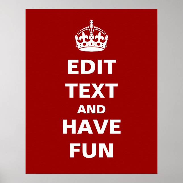 Fügen Sie hier Ihren eigenen Text hinzu! Poster (Vorne)