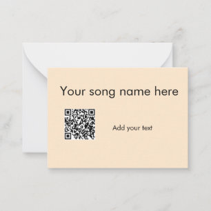 Fügen Sie hier q r Code Text Name sie hinzu Mitteilungskarte