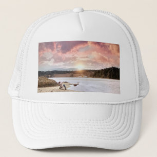 FÜGEN SIE IHNEN LOGO UND TEXT HIER TRUCKER HAT. TRUCKERKAPPE