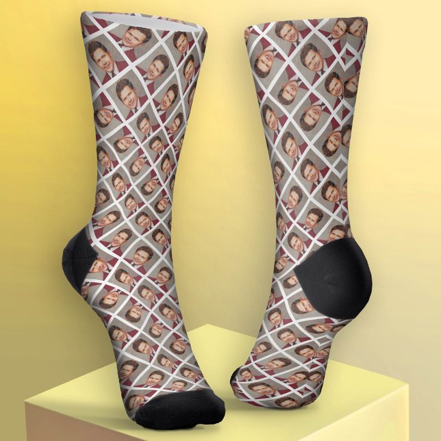 Fügen Sie Ihr 1 Foto hinzu, um ein Muster zu erste Socken (Custom Socks with Photo Collage)