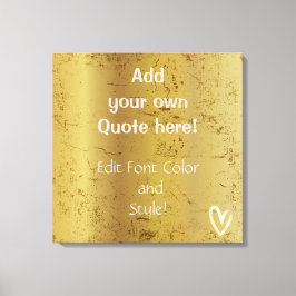 Fügen Sie Ihr eigenes Angebot hinzu! Gold Heart Leinwanddruck