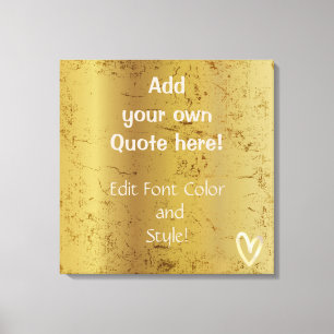 Fügen Sie Ihr eigenes Angebot hinzu! Gold Heart Leinwanddruck